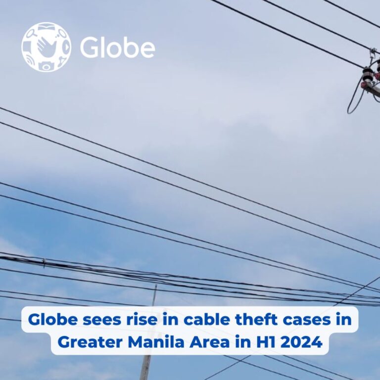 Globe sees rise in cable theft cases in Greater Manila Area in H1 2024