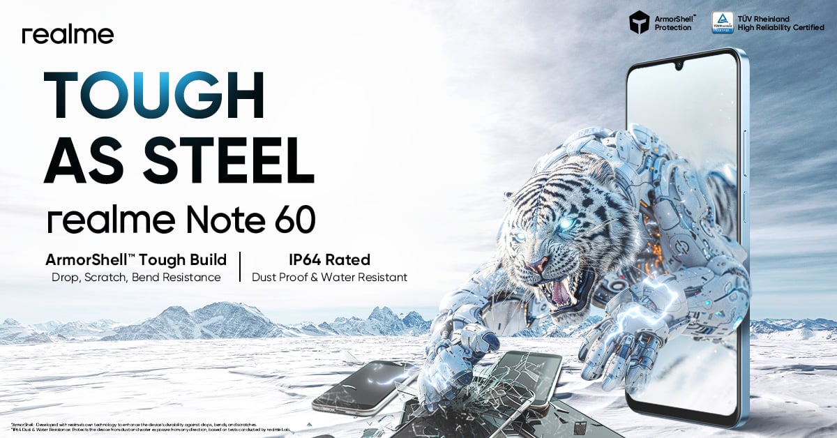 The ‘Tough as Steel’ realme Note 60 proves its durability — now available for as low as PHP4,999