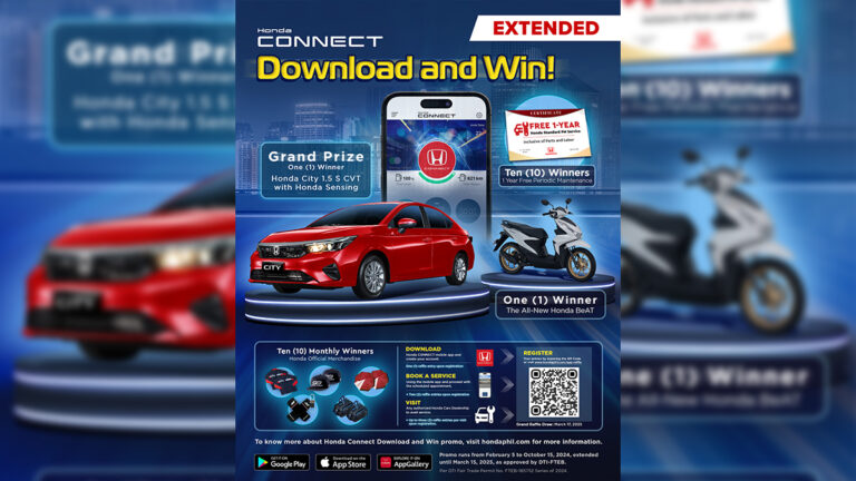 Honda CONNECT ‘Download and Win’ raffle extended for more chances to win