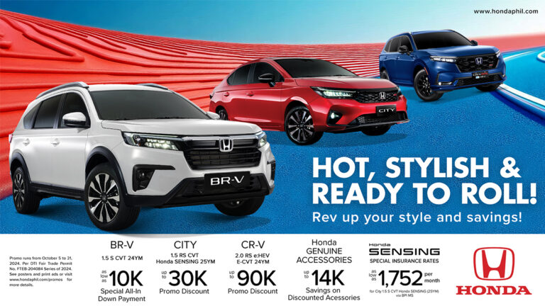 Honda Cars PH October promo: “Hot, Stylish and Ready to Roll”