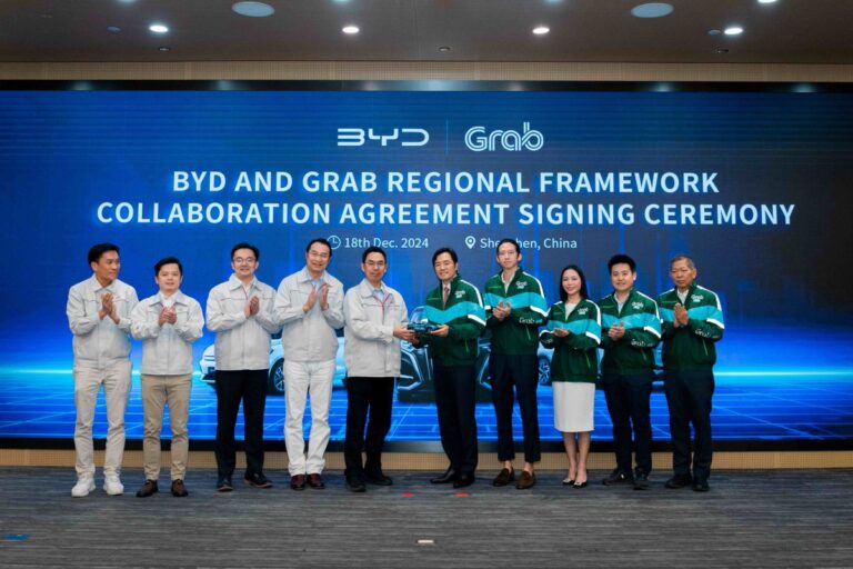 Grab and BYD enter strategic partnership to expand electric vehicle fleet offering across Southeast Asia