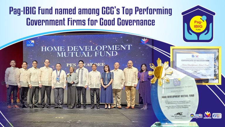 Pag-IBIG Fund named among top performing government firms for good governance