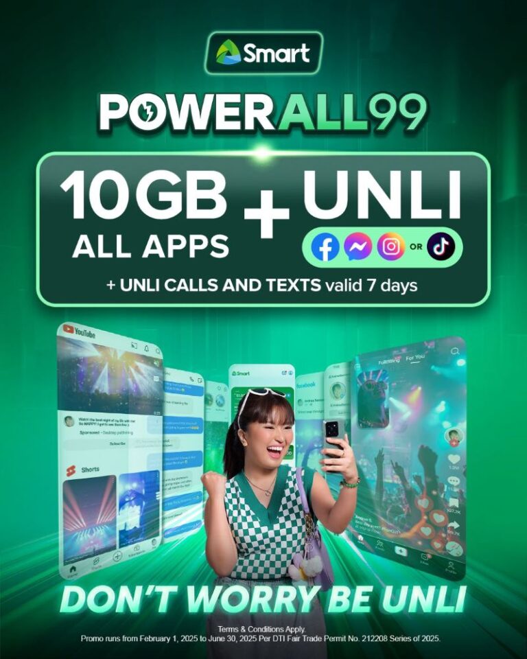 Get unli FB or unli TikTok with Smart Prepaid Power All