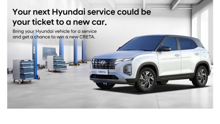 Get a chance to win a Hyundai CRETA when you bring your Hyundai vehicle for service 