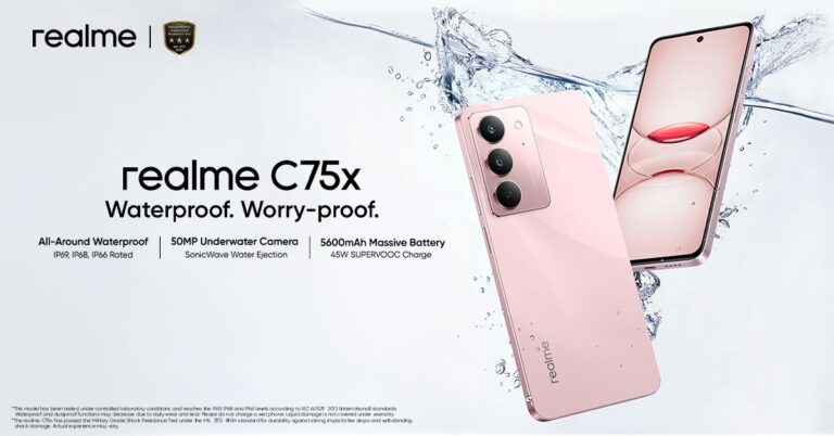 Introducing the realme C75x, waterproof, worry-proof, affordable