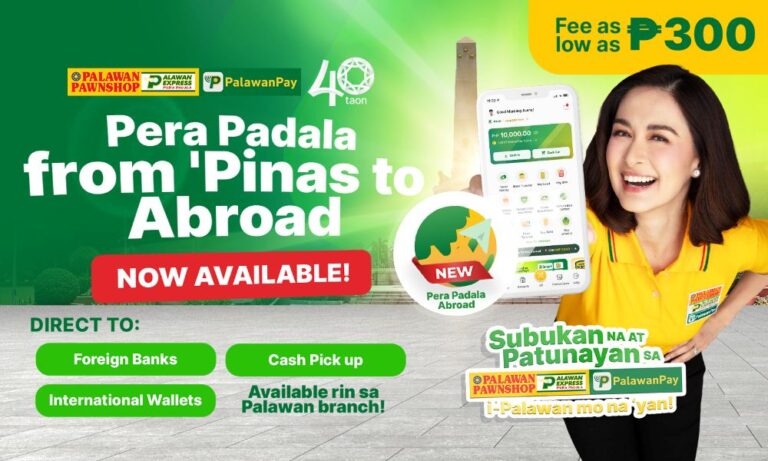 Send money ABROAD with PalawanPay and Palawan Express Pera Padala