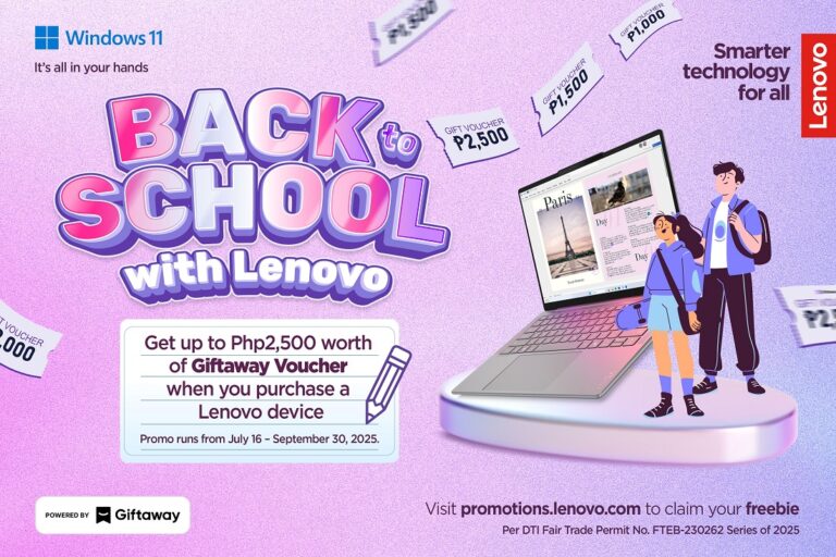 Get up to PHP2,500 in gift away vouchers in Back-to-School with Lenovo promo 