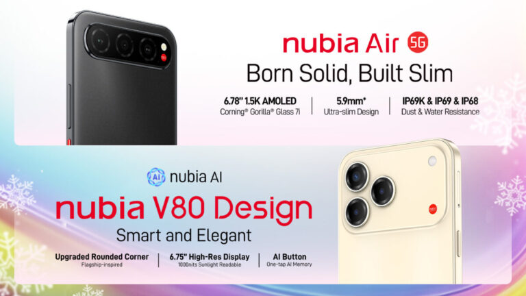 nubia V80 Design and nubia Air: Good vibes, great tech