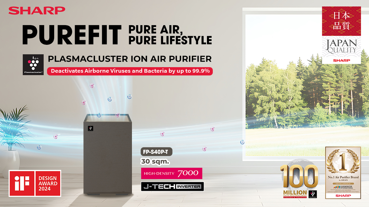 Purefit Sharp Healthier indoor living with Sharp Purefit Air Purifier