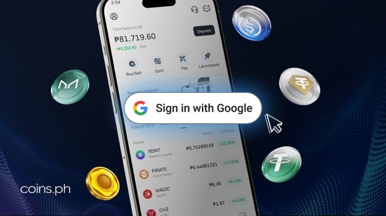 Coins.ph enables faster and more secure account log-in with Google Sign-In update