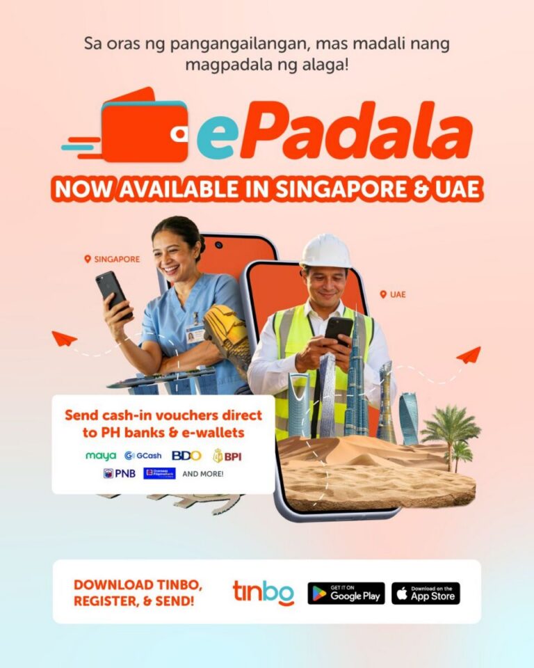 TinBo ePadala accelerates digital cash-in for Filipinos in Singapore and UAE