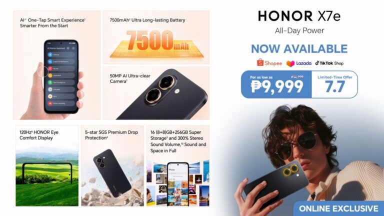 HONOR X7e debuts with 7,500mAh battery and Instant AI button