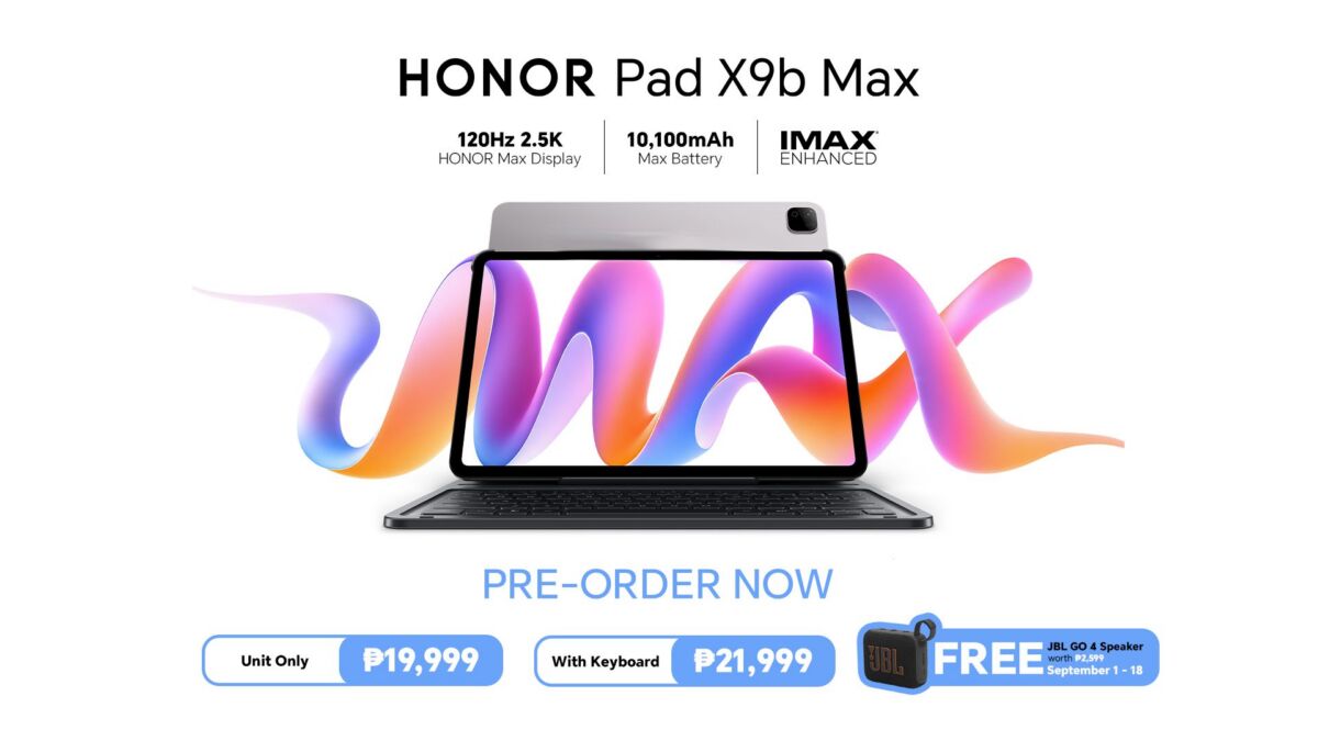 HONOR Pad X9b Max launches in PH with 13-inch 2.5K display