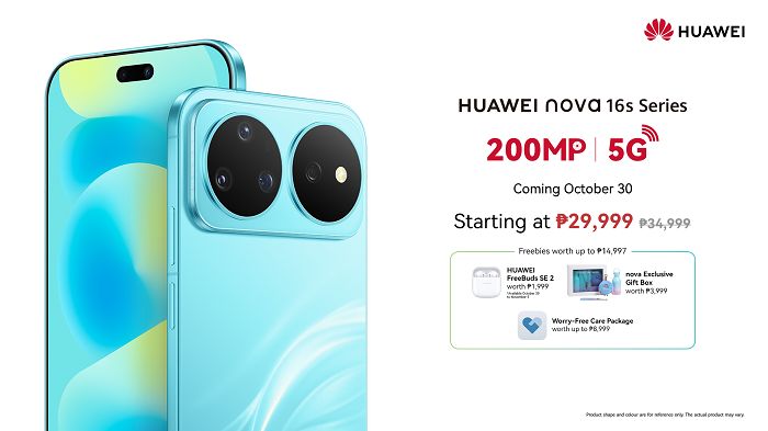 HUAWEI NOVA 16S SERIES PRE-ORDERS OPEN OCTOBER 30 WITH PHP5,000 OFF