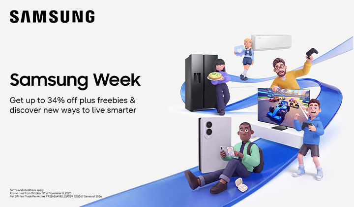 UP TO 34 PERCENT OFF PLUS FREEBIES DURING SAMSUNG WEEK 2026
